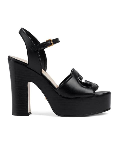 womens gucci heeled sandals|gucci cutout platform heeled sandals.